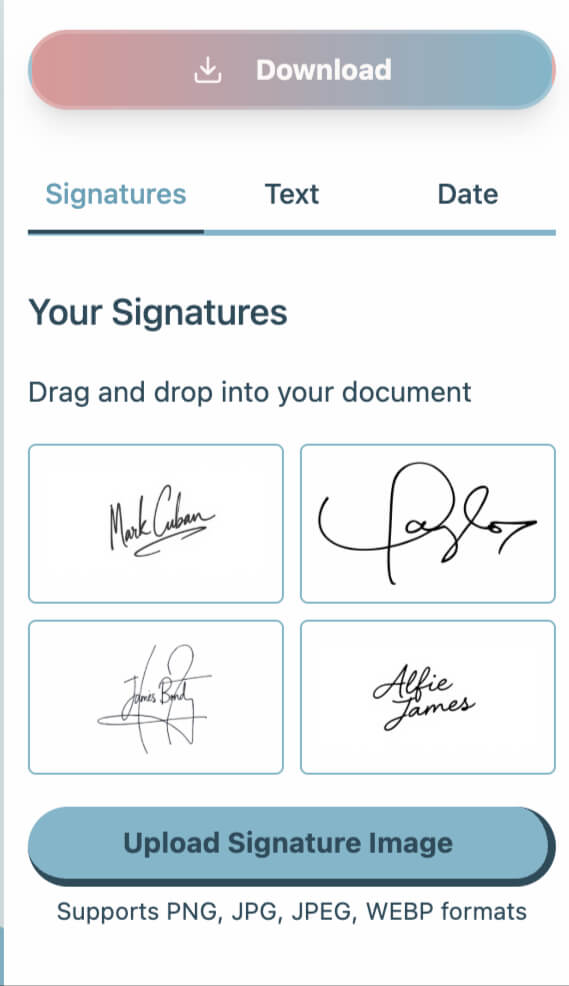 Sign PDF Signature